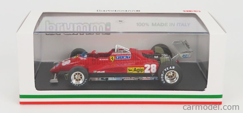 Ferrari F1 126C2 N°28 3. Miesto Italy GP 1982 Mario Andretti 1:43 Brumm červená