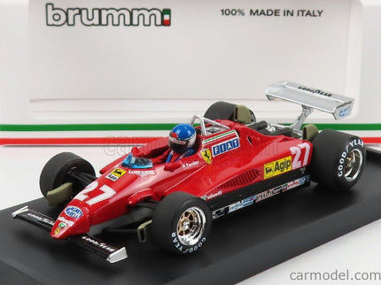 Ferrari F1 126 C2 Italy GP 1982 N°27 Patrick Tambay - With Driver Figúrka 1:43 Brumm červená