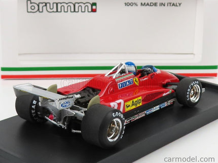 Ferrari F1 126 C2 Italy GP 1982 N°27 Patrick Tambay - With Driver Figúrka 1:43 Brumm červená