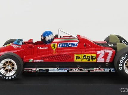 Ferrari F1 126 C2 Italy GP 1982 N°27 Patrick Tambay - With Driver Figúrka 1:43 Brumm červená