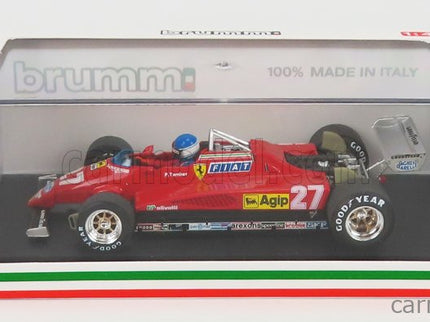 Ferrari F1 126 C2 Italy GP 1982 N°27 Patrick Tambay - With Driver Figúrka 1:43 Brumm červená