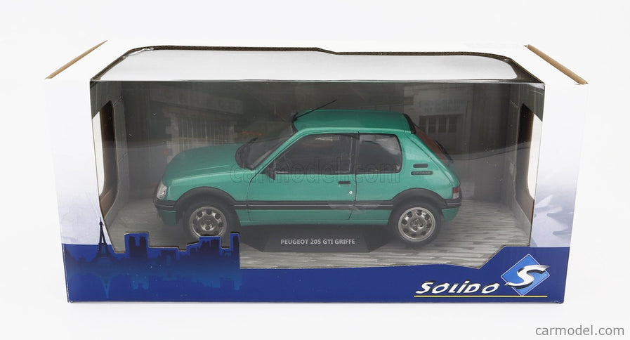 Peugeot 205 1.9 Gti Griffe 1990 1:18 Solido zelená metalická