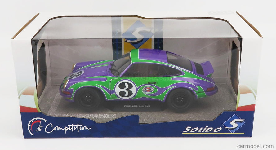 Porsche 911 RSR Coupe N°3 Happy Tribute 1973 1:18 Solido fialová zelená