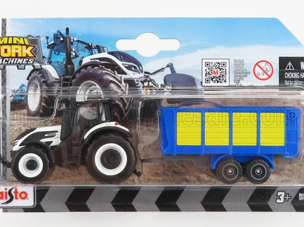 VALTRA | Q305 TRACTOR WITH TRAILER 2018 | WHITE BLUE YELLOW