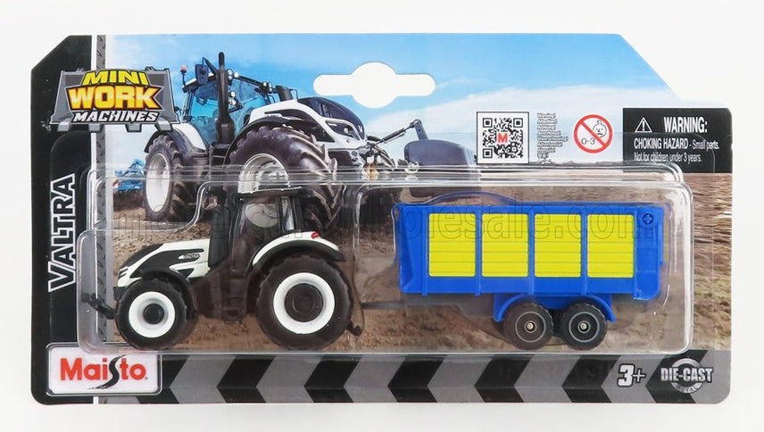 VALTRA | Q305 TRACTOR WITH TRAILER 2018 | WHITE BLUE YELLOW