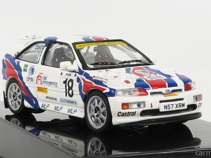 Ford Escort RS Cosworth N°18 Rally Bohemia 1996 V.Blahna - J.Pelc 1:43 IXO Models biela modrá červená
