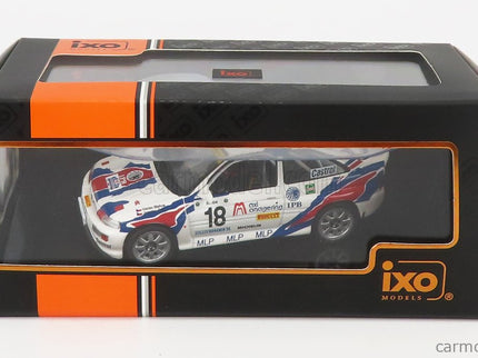 Ford Escort RS Cosworth N°18 Rally Bohemia 1996 V.Blahna - J.Pelc 1:43 IXO Models biela modrá červená
