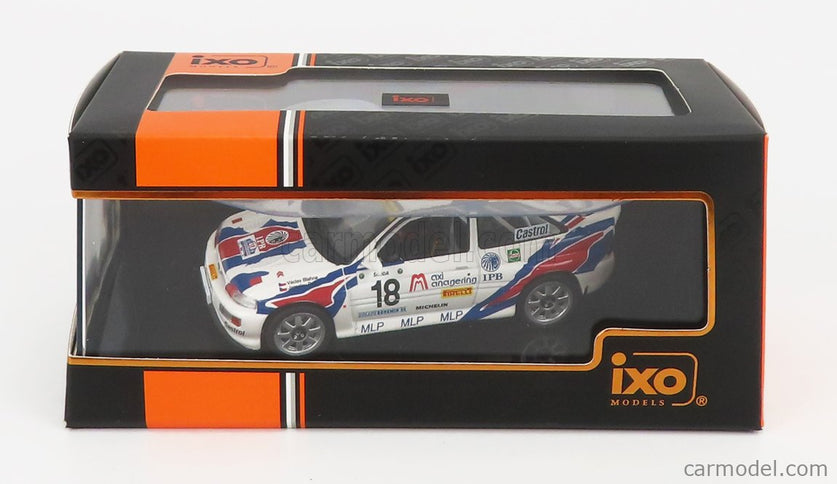 Ford Escort RS Cosworth N°18 Rally Bohemia 1996 V.Blahna - J.Pelc 1:43 IXO Models biela modrá červená