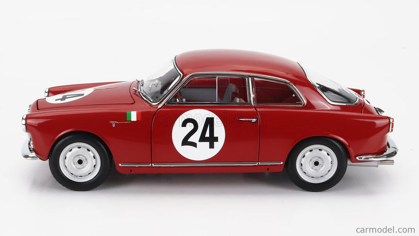 ALFA ROMEO Giulietta SV Sprint Veloce N°24 Targa Florio 1958 N.Todaro - R.Barbato 1:18 Kyosho červená