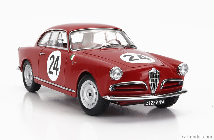 ALFA ROMEO Giulietta SV Sprint Veloce N°24 Targa Florio 1958 N.Todaro - R.Barbato 1:18 Kyosho červená