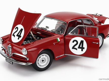 ALFA ROMEO Giulietta SV Sprint Veloce N°24 Targa Florio 1958 N.Todaro - R.Barbato 1:18 Kyosho červená