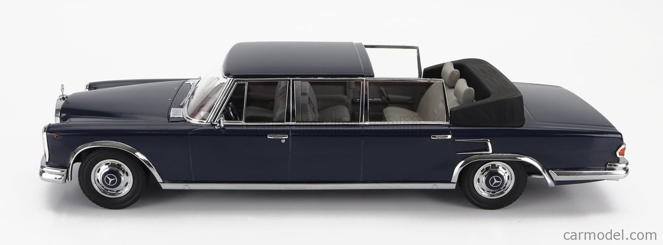 Mercedes Benz S-Class 600 Pullman (W100) Landaulet Semiconvertible 1964 1:18 KK Scale tmavomodrá
