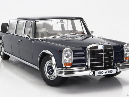 Mercedes Benz S-Class 600 Pullman (W100) Landaulet Semiconvertible 1964 1:18 KK Scale tmavomodrá