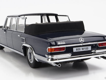 Mercedes Benz S-Class 600 Pullman (W100) Landaulet Semiconvertible 1964 1:18 KK Scale tmavomodrá