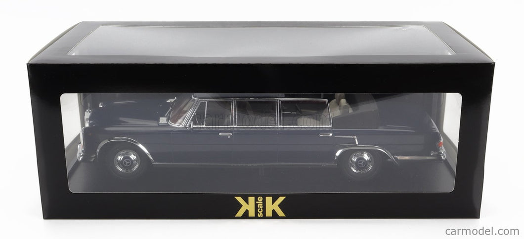 Mercedes Benz S-Class 600 Pullman (W100) Landaulet Semiconvertible 1964 1:18 KK Scale tmavomodrá