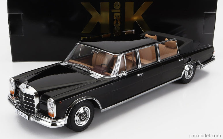Mercedes Benz S-Class 600 Pullman (W100) Landaulet Semiconvertible 1964 1:18 KK Scale čierna