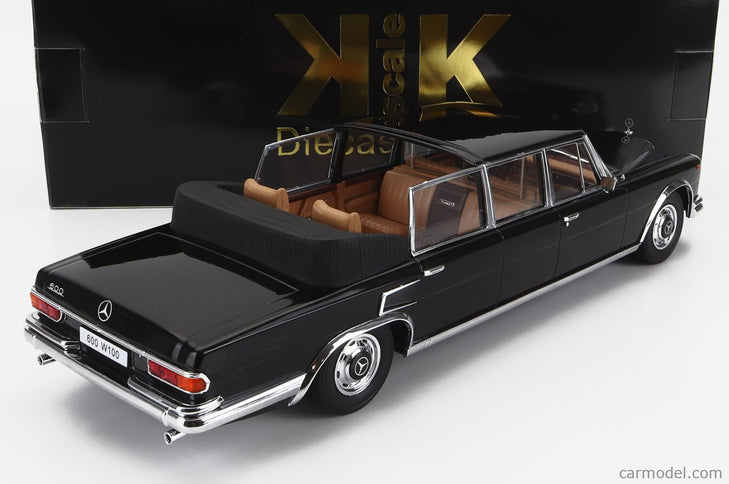 Mercedes Benz S-Class 600 Pullman (W100) Landaulet Semiconvertible 1964 1:18 KK Scale čierna