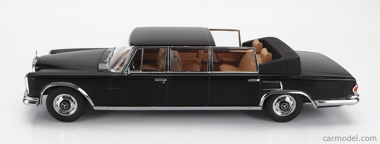 Mercedes Benz S-Class 600 Pullman (W100) Landaulet Semiconvertible 1964 1:18 KK Scale čierna
