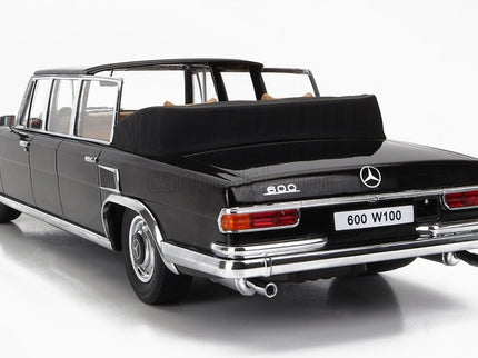 Mercedes Benz S-Class 600 Pullman (W100) Landaulet Semiconvertible 1964 1:18 KK Scale čierna