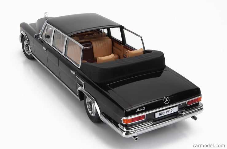 Mercedes Benz S-Class 600 Pullman (W100) Landaulet Semiconvertible 1964 1:18 KK Scale čierna