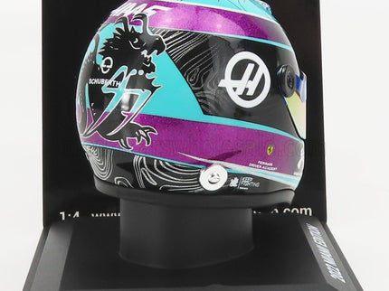 SCHUBERTH HELMET | F1 CASCO HELMET VF-22 TEAM HAAS N 47 MIAMI GP 2022 MICK SCHUMACHER | LIGHT BLUE BLACK