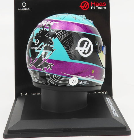 SCHUBERTH HELMET | F1 CASCO HELMET VF-22 TEAM HAAS N 47 MIAMI GP 2022 MICK SCHUMACHER | LIGHT BLUE BLACK