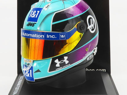 SCHUBERTH HELMET | F1 CASCO HELMET VF-22 TEAM HAAS N 47 MIAMI GP 2022 MICK SCHUMACHER | LIGHT BLUE BLACK