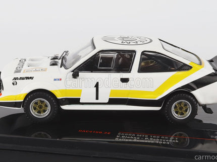 Skoda 160RS Mtx (night Version) N°1 Rally Sumava 1984 V.Blahna - P.Scovanek 1:43 IXO Models biela čierna žltá