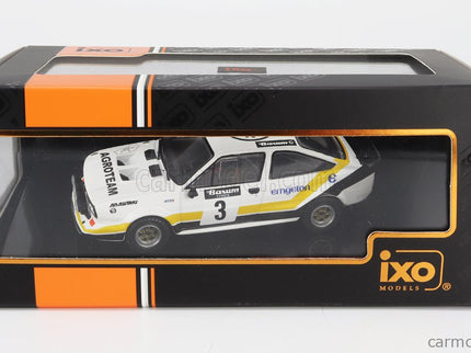 Skoda 160RS Mtx (night Version) N°3 Rally Valasskaa Zima 1984 V.Blahna - P.Scovanek 1:43 IXO Models biela čierna žltá