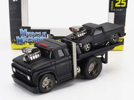 CHEVROLET | C-60 FLATBED CAR TRANSPORTER 1966 WITH 454 SS PICK-UP CUSTOM 1993 | BLACK