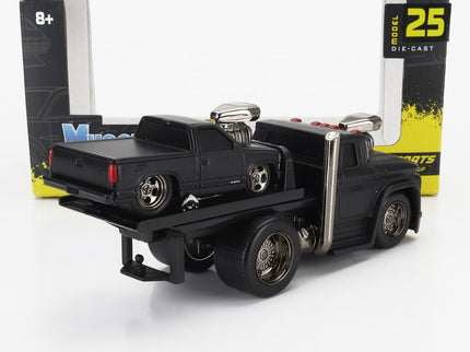 CHEVROLET | C-60 FLATBED CAR TRANSPORTER 1966 WITH 454 SS PICK-UP CUSTOM 1993 | BLACK