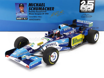 BENETTON | F1 B195 TEAM MILD SEVEN RENAULT N 1 WORLD CHAMPION WINNER EUROPEAN GP 1995 MICHAEL SCHUMACHER | BLUE YELLOW