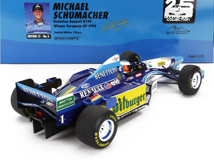 BENETTON | F1 B195 TEAM MILD SEVEN RENAULT N 1 WORLD CHAMPION WINNER EUROPEAN GP 1995 MICHAEL SCHUMACHER | BLUE YELLOW