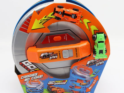 ACCESSORIES | DIORAMA - GO FAST GARAGE WITH 2X CARS INCLUDED | ORANGE