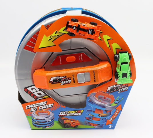 ACCESSORIES | DIORAMA - GO FAST GARAGE WITH 2X CARS INCLUDED | ORANGE