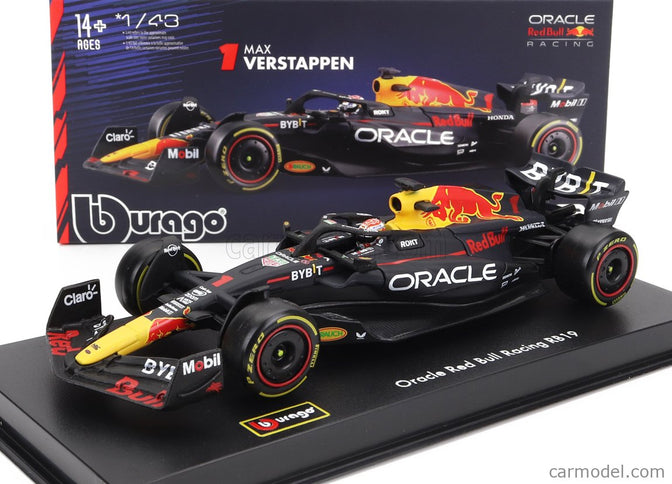 1/43 BURAGO - RED BULL - F1 RB19 TEAM ORACLE RED BULL RACING N 1 WORLD CHAMPION SEASON 2023 MAX VERSTAPPEN - CON PILOTA E VETRINA - WITH PILOT AND SHOWCASE