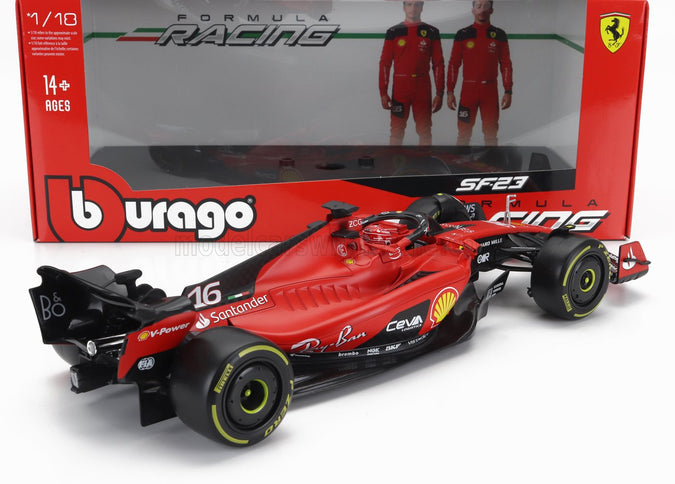 FERRARI | F1  SF-23 TEAM SCUDERIA FERRARI N 16 SEASON 2023 CHARLES LECLERC - EXCLUSIVE CARMODEL | RED BLACK