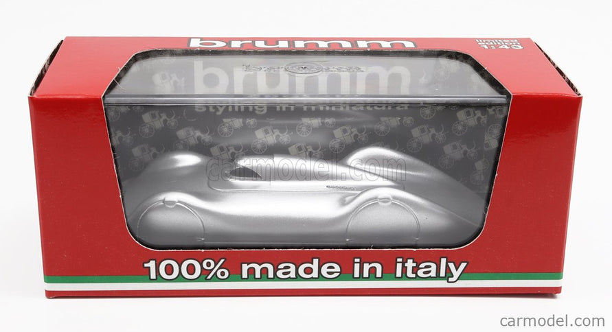 Auto Union Tipo C Streamline World Speed Record Testovací Voz 1937 B.Rosemeyer 1:43 Brumm strieborná
