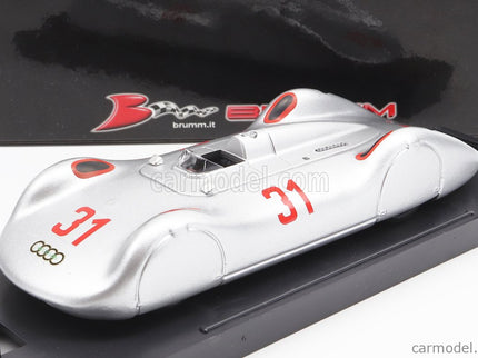 Auto Union Tipo C Streamline N°31 Avusrennen 1937 B.Rosemeyer 1:43 Brumm strieborná