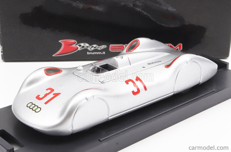 Auto Union Tipo C Streamline N°31 Avusrennen 1937 B.Rosemeyer 1:43 Brumm strieborná