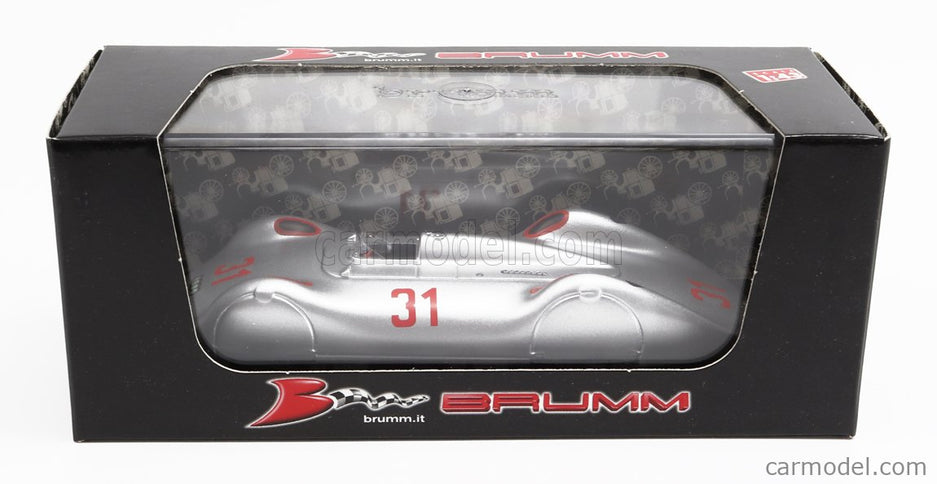 Auto Union Tipo C Streamline N°31 Avusrennen 1937 B.Rosemeyer 1:43 Brumm strieborná