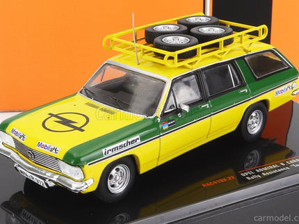 Opel Admiral B Caravan Team Irmscher Rally Assistance 1974 1:43 IXO Models žltá zelená