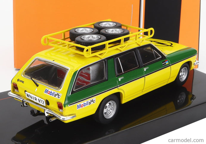 Opel Admiral B Caravan Team Irmscher Rally Assistance 1974 1:43 IXO Models žltá zelená