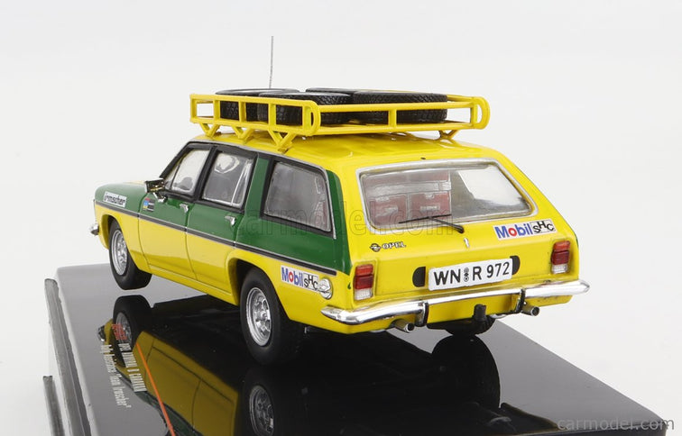 Opel Admiral B Caravan Team Irmscher Rally Assistance 1974 1:43 IXO Models žltá zelená