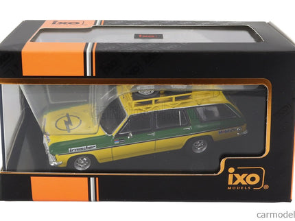 Opel Admiral B Caravan Team Irmscher Rally Assistance 1974 1:43 IXO Models žltá zelená