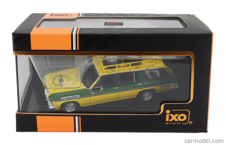 Opel Admiral B Caravan Team Irmscher Rally Assistance 1974 1:43 IXO Models žltá zelená