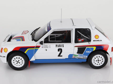 Peugeot 205 T16 N°2 Víťaz Rally Montecarlo 1985 Ari Vatanen - Terry Harryman 1:24 IXO Models biela modrá červená