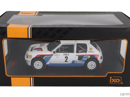 Peugeot 205 T16 N°2 Víťaz Rally Montecarlo 1985 Ari Vatanen - Terry Harryman 1:24 IXO Models biela modrá červená