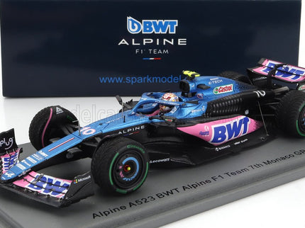 ALPINE | F1  A523 TEAM BWT ALPINE N 10 7th MONACO GP 2023 PIERRE GASLY | BLUE BLACK PINK