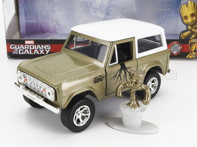 FORD USA | BRONCO WITH GROOT FIGURE MARVEL GUARDIANS OF THE GALAXY 1973 | GREEN WHITE